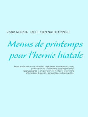 cover image of Menus de printemps pour l'hernie hiatale